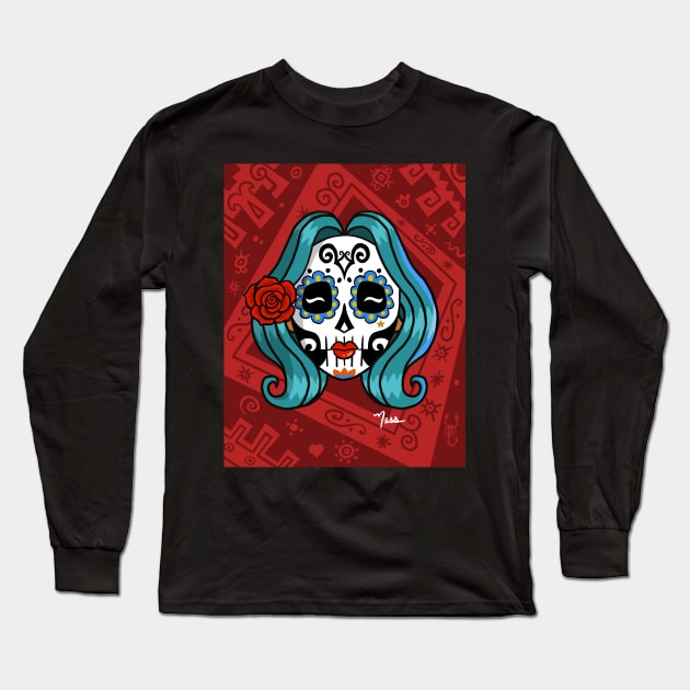 Nesshead Sugar Skull 00 Long Sleeve T-Shirt by NESSHEAD